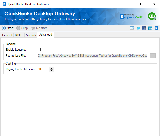 QuickBooks Desktop Gateway - Advanced